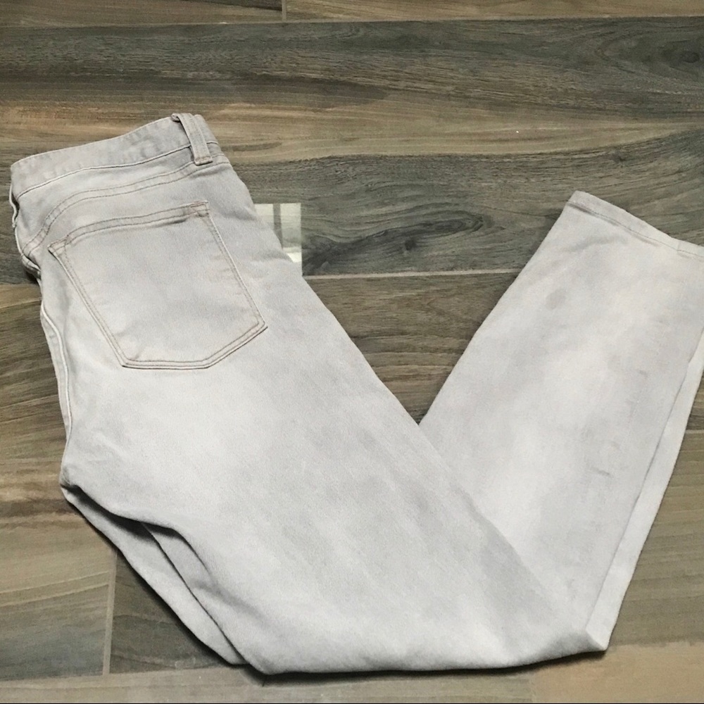 J CREW Grey Midrise Toothpick Skinny Jean Sz 27 Regular FLAW